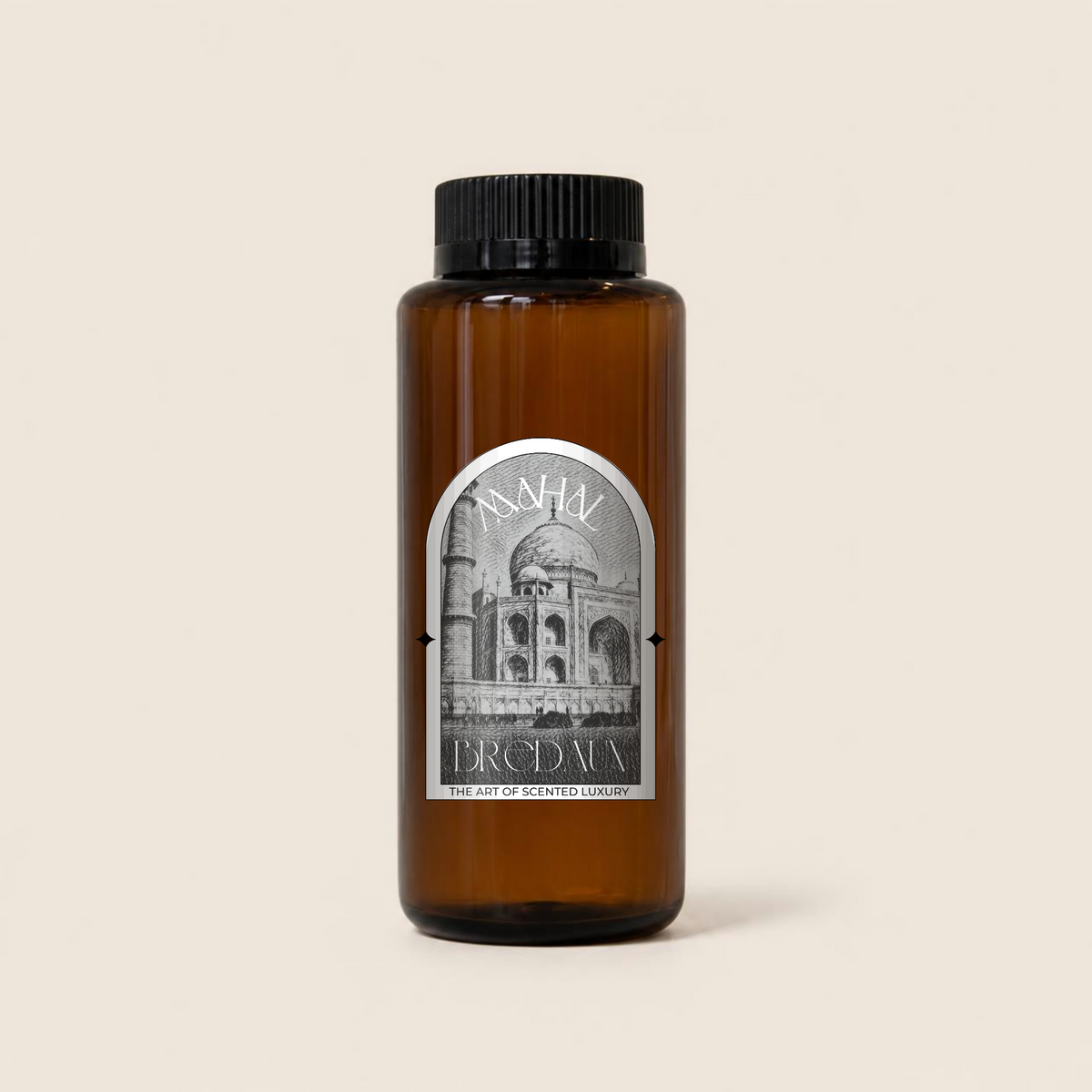BREDAUX Mahal geurolie in amberkleurige glazen fles voor koude-luchtdiffusers